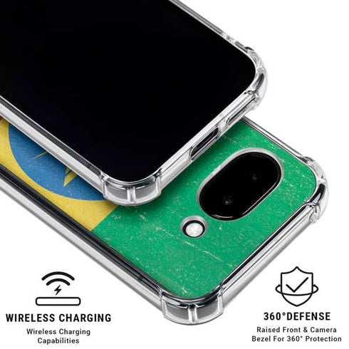 Ethiopia Flag Distressed Google Pixel 9a Clear Case